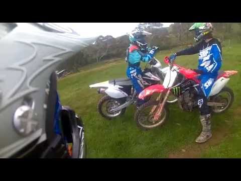 Riding dirtbikes with my friends!