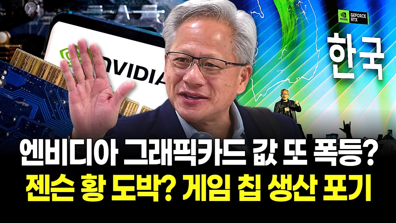 "게이머 버리나?" 엔비디아, 30년 만에 신형 게임용 GPU 출시 중단! 젠슨황 "AI에 모든 걸 걸었다"