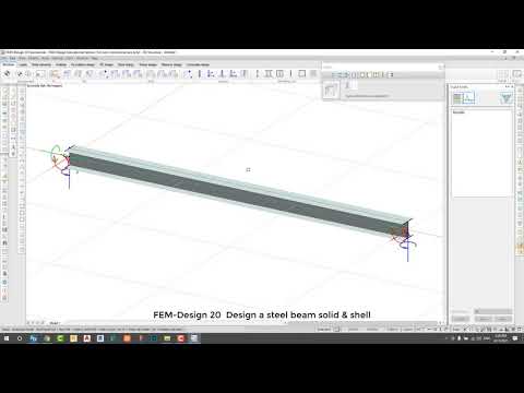 FEM Design 20  Design a steel beam solid& shell