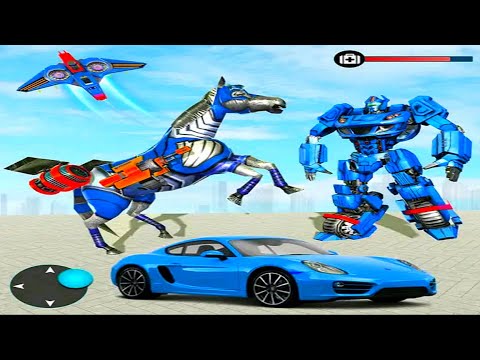Horse Robot Car Transformation Games 2021: Green Robot Attack - Android Gameplay