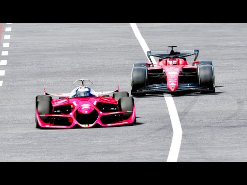 Ferrari F1 2022 vs Ferrari F1 2025 Concept - Le Mans Circuit EPIC BATTLE