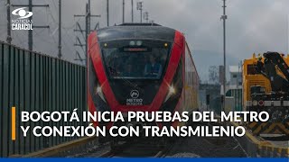 Primer tren del metro de Bogotá circula en pruebas mientras obras superan el 70% de avance
