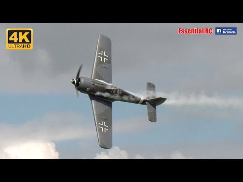 GLORIOUS RC SOUND from 6 MOKI RADIAL GIANT SCALE WARBIRDS FW190s, CORSAIR, P-47s [*UltraHD and 4K*]