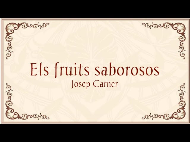 Vídeo relacionado con Els fruits saborosos: 59 (Educació 62)