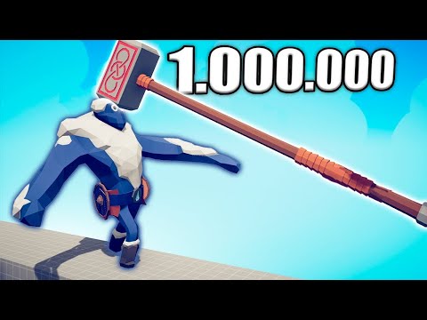 1.000.000 DAMAGE HAMMER 1 vs 1 TOURNAMENT - TABS | Totally Accurate Battle Simulator 2024