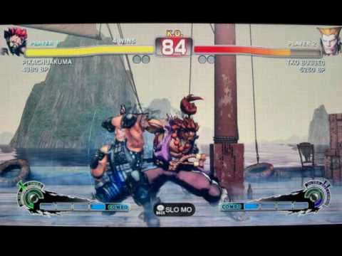 SSFIV ENDLESS BATTLE MATCH JR RODRIGUEZ ( AKUMA ) VS TKO BU33E0 ( GUILE ) ON XBOX 360 GAME 5