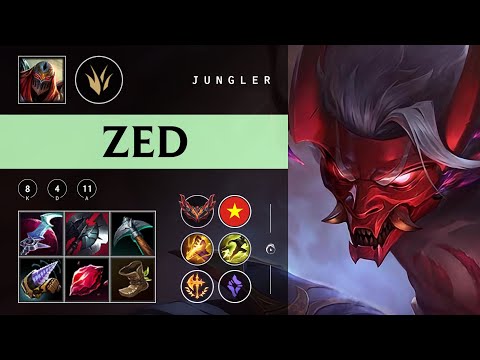 Zed Jungle vs Jarvan IV - VN Grandmaster Patch 25.24