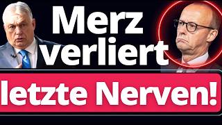 Orban blamiert den völlig überforderten Merz! "Es kam ein bisschen Stottern"