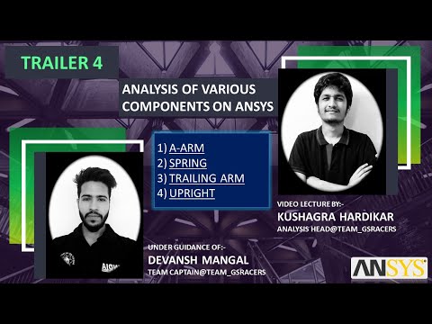 TRAILER | FUNDAMENTALS OF ANSYS | EFFICYCLE | GSRACERS | BASICS OF ANALYSIS | SUSPENSION COMPONENTS