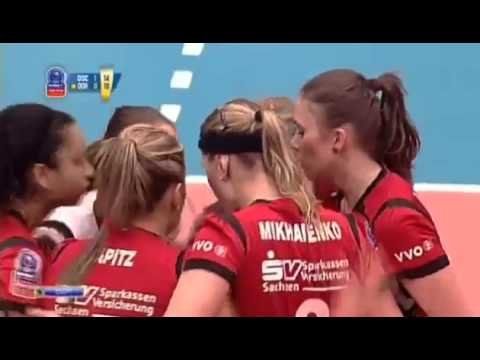 Volleyball Women's Champions League DRESDNER SC vs  Omichka OMSK REGION 11 12 2013