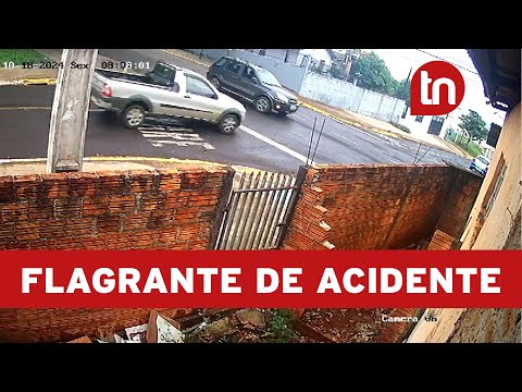 Flagrante! Câmera registra acidente na 'Vila Reis'