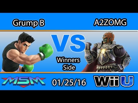 MSM 34 - Grump B (Little Mac) Vs. A2ZOMG (Ganondorf) Winners Side - Smash Wii U