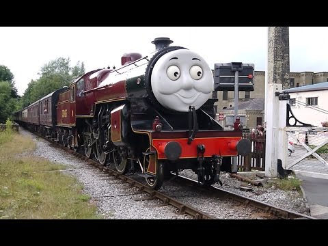 LMS Fowler/Hughes 'Crab' 13065 dressed as James for Thomas event at East Lancs 3rd August 2014