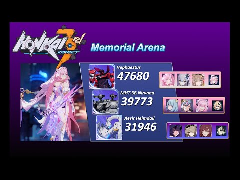 [HI3 SEA] [EX Memorial Arena] Hephaestus (47680) - MHT-3B Tank (39773) - Heimdall (31946)