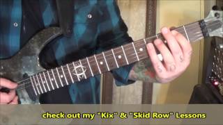 Poison - Ride The Wind - Guitar Lesson by Mike Gross - How To Play - Tutorial