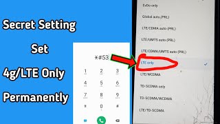 How To Enable 4G LTE Permanently On Android Phone.Enable 4G Secret Setting  To Enable LTE 2021.