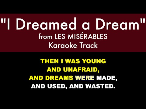 "I Dreamed a Dream" (Karaoke) – Les Misérables | Lyrics on Screen