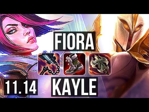 FIORA vs KAYLE (TOP) | 11/1/3, Rank 6 Fiora, 6 solo kills, 1000+ games | EUW Challenger | v11.14