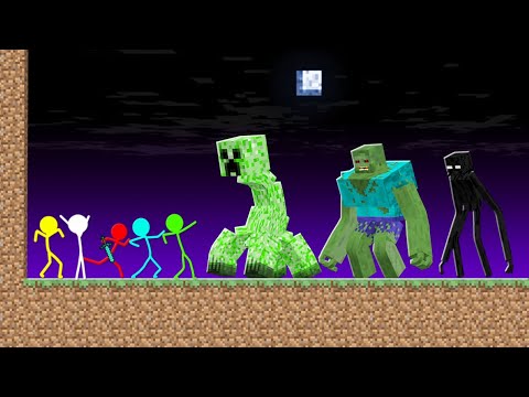 Stickman VS Minecraft: Mutant Apocalypse - AVM Shorts Animation