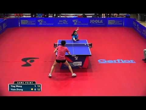 2016 NCTTA Nationals Women's Singles 1/2 Final - Ying Wang (Ohlone) vs Yixin Zhang (Wisconsin)