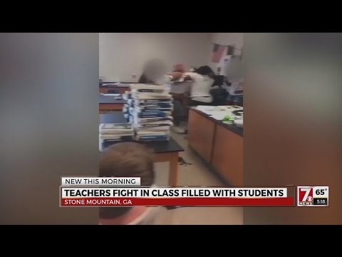Teacher fight caught on camera