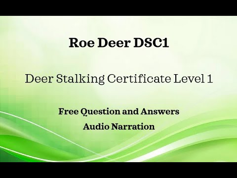 DSC1 Roe Deer Section Q&A Deer Stalking Certificate Level 1 FREE Audio Resources Main Paper Revision