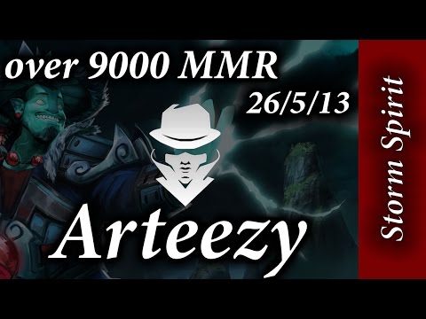 Arteezy Storm Spirit 9k MMR game 26-5-13 50% of the DMG!