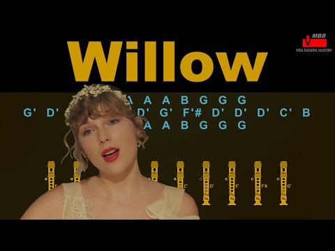 Willow Taylor Swift Flute Recorder Tutorial / How To Play