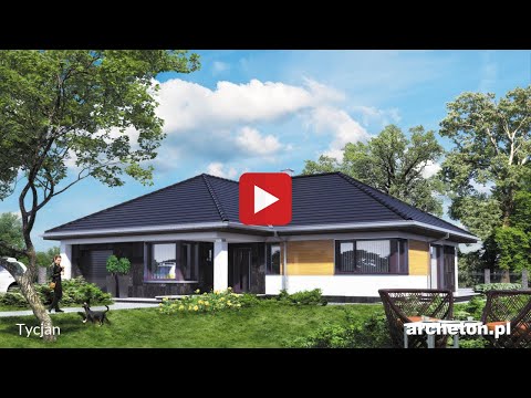 Projekt domu Tycjan - archeton pl - parterowy 174,5 m2