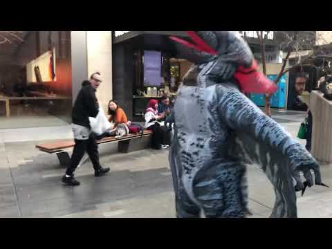 Adelaide Group Skate - Dinos and breaking in Rundle Mall 31-08-2019