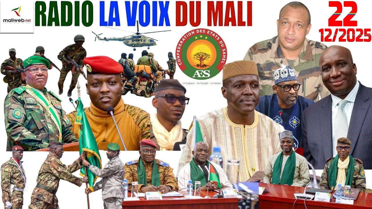 La Revue de Presse de la RADIO LA VOIX DU MALI du 22 décembre 2025
