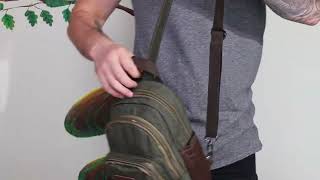 Практичний рюкзак з поліестру з великою кількістю кишень Vintage 22145 оливковий