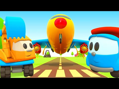 Leo der Lastwagen baut ein großes Passagierflugzeug! Zeichentrickfilm für Kinder