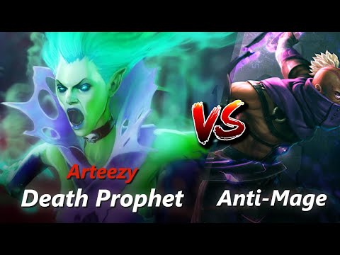 Arteezy offlane Death Prophet vs Anti-Mage/Marci | First 10 minutes