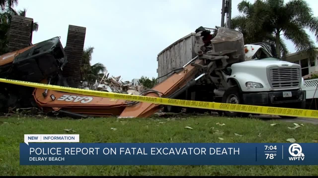 Victim identified in fatal excavator accident in Delray Beach