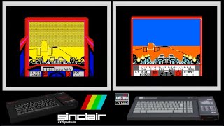 ZX Spectrum vs CPC : STUNT CAR RACER (Side by side comparison)