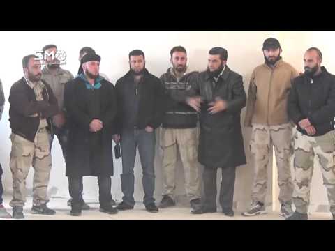 كلمة رئيس دار العدل عصمت العبسي قبل توجه أرتال الجيش الحر لقتال داعش