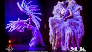 Bonnie Fox performs Burlesque Feather Fan Dance to  New Orleans Bump    Poupoupidou Revue