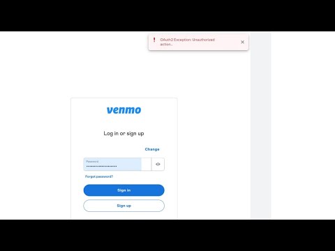 Oauth2 Exception Venmo