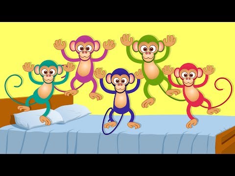 Five Little Monkeys | kids songs | kids tv nursery rhymes | kids tv songs | 5 lil monkeys Video