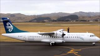 preview picture of video 'Air New Zealand Link ATR 72-500 landing at Napier Airport , New Zealand'