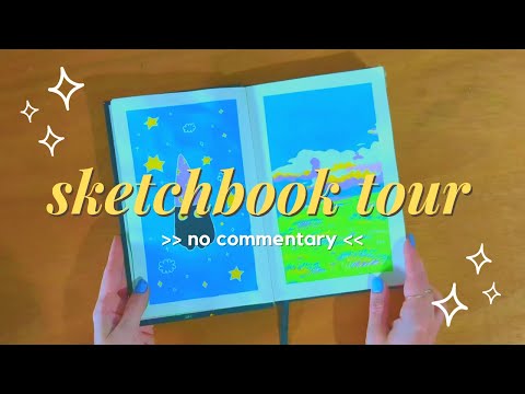 ✿ sketchbook tour 2022 ✿ asmr, no talking, music only