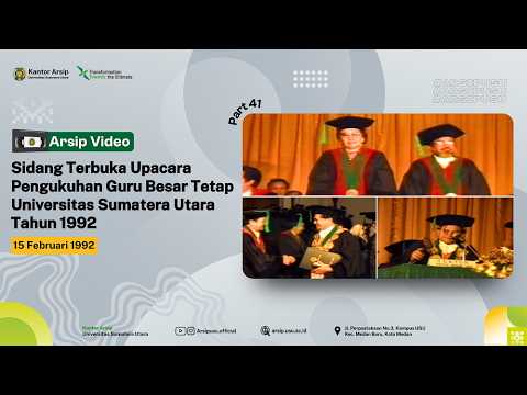 Pengukuhan Guru Besar Tetap Universitas Sumatera Utara pada tanggal 15 Februari 1992