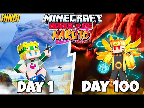 I Survived 100 Days As NARUTO In Minecraft...Here What Happened...HINDI Part-1