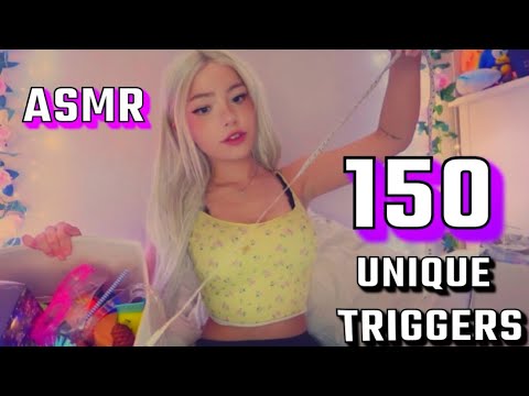150 UNIQUE ASMR TRIGGERS IN 30 MINUTES ????????  (for 150K subs!!)