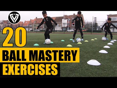 20 Ball Mastery Exercises | Football - Soccer Exercises | U9 - U10 - U11 - U12