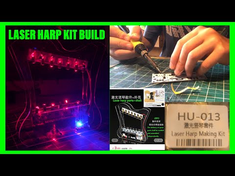~LASER HARP~ Soldering kit build and demo! 🤖🔌🔋💡⚡️