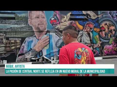 SALTA - La pasión de Central Norte se refleja en un nuevo mural de la Municipalidad #canal7salta