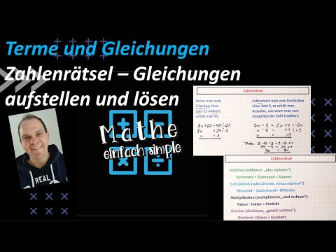 Zahlenrätsel Gleichungen / mathe einfach simple/ verschiedene Beispiele