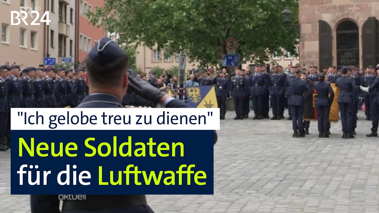 Freiwillig zur Bundeswehr: Neue Soldaten für die Luftwaffe geben Gelöbnis ab | BR24